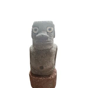 Stone Carved Moai Statue (Used - Great Condition)